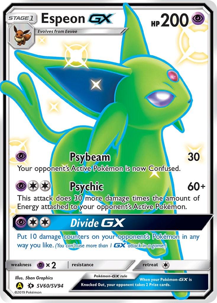 Hidden Fates Espeon GX Pokémon card